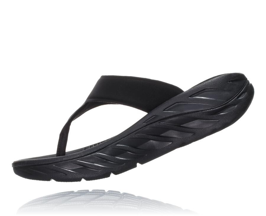 Sandalias Hoka One One Mujer - Ora Recovery Flip - Negras - BIH957301